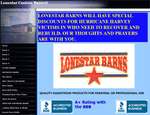 Tablet Screenshot of lonestarbarns.com